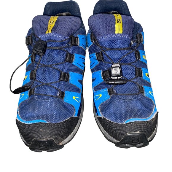 Salomon Junior XA Pro 3D CSWP Hiking Shoes Gore-Tex Waterproof Blue & Yellow low - Picture 4 of 14